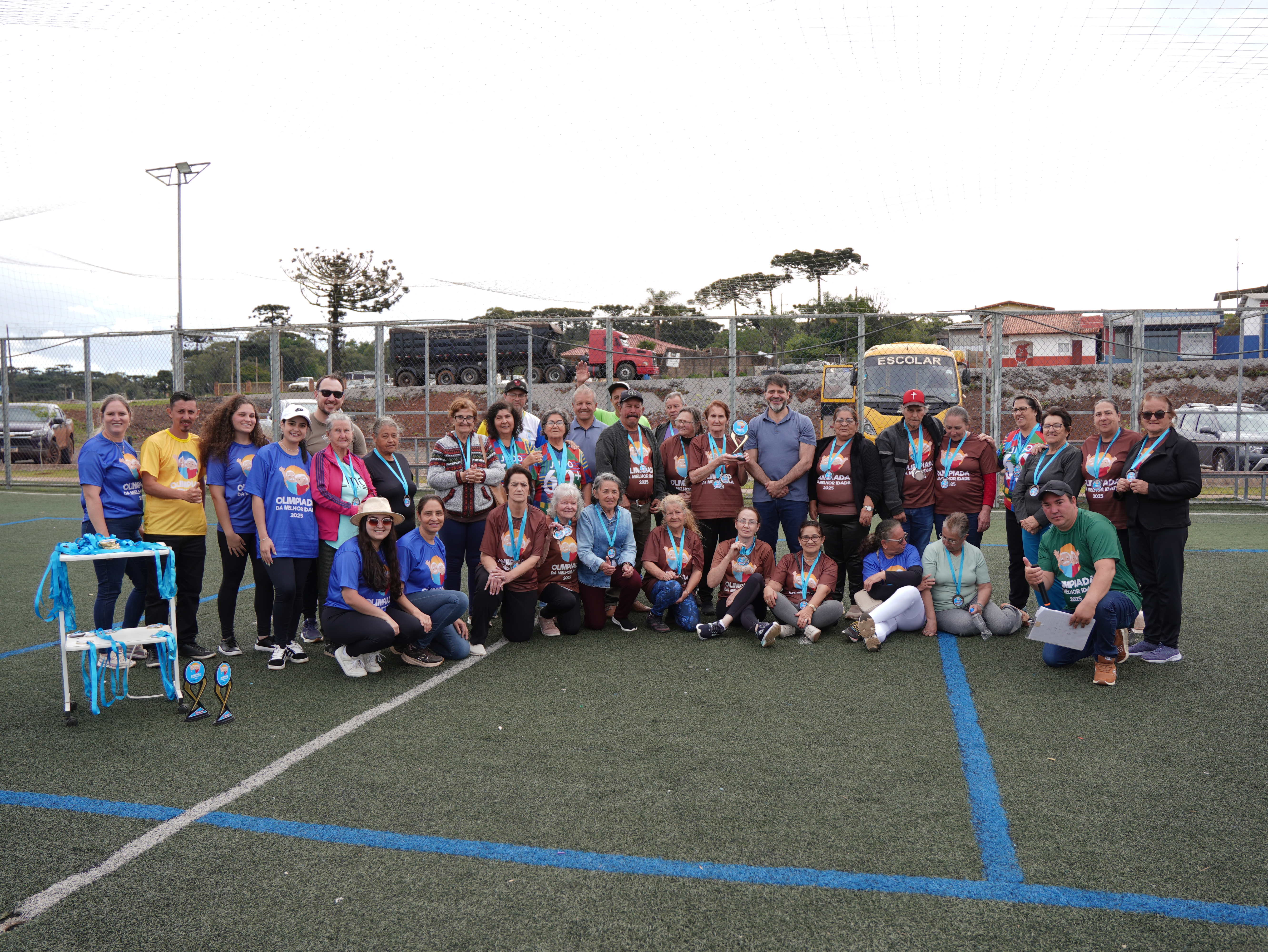Olimpíada da Melhor Idade reúne grupos das UBSs de Turvo em dia de integração e diversão